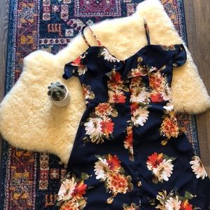 Floral maxi dress with slit